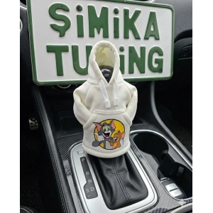 TOM VE JERRY BASKILI OTOMOBİL VİTES POLARI - HOODİE VİTES TOPUZ KIYAFETİ - POLAR VİTES