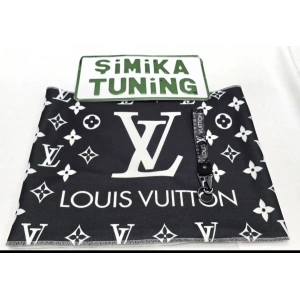 LV DESEN OTOMOBİL DEKOR TORPİDO HAVLUSU(KUMAŞ ANAHTARLIK HEDİYELİ) SİYAH KAYMAZ GÖĞÜS HALISI ÜNİVERSAL YIKANABİLİR
