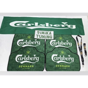 DEKOR OTOMOBİL TORPİDO HAVLUSU GÖĞÜS HALISI ve ÖN ARKA PASPAS TAKIMI - AYNA İPİ VE ANAHTARLIK HEDİYELİ