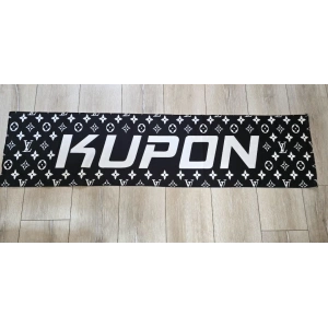 KUPON SİYAH BEYAZ DESENLİ ARAÇ TORPİDO HAVLUSU - OTO GÖĞÜS HALISI ÜNİVERSAL YIKANABİLİR