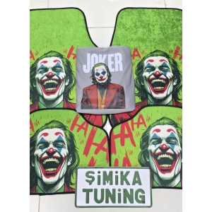 JOKER GRİ OTO SERVİS KILIFI ÖN VE ARKA 4PARÇA (ARKA LOGOLU) VE DEKOR HALI PASPAS 4 PARÇA TAKIM (KUMAŞ ANAHTARLIK HEDİYELİ)