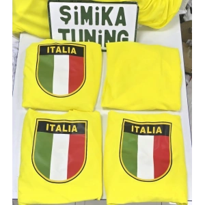 İTALİA SARI OTO SERVİS KILIFI ÖN VE ARKA 4PARÇA TAKIM 1.KALİTE PENYE KUMAŞ UNİVERSAL UYUMLU