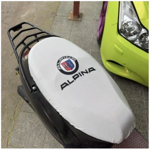 ALPİNA BEYAZ PENYE MOTORSİKLET SELE KILIFI 1.KALİTE LİKRALİ PENYE YIKANABİLİR