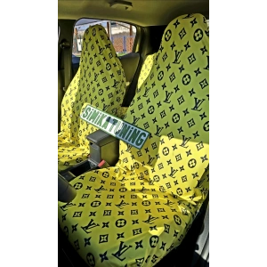LV DESEN XL SARI 3D BASKI OTOMOBİL SERVİS KILIFI ÖN VE ARKA 4PARÇA TAKIM 1.KALİTE LİKRALİ PENYE YIKANABİLİR HER ARACA UYUMLU