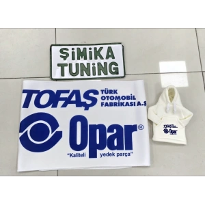 TOFAŞ BEYAZ OPAR OTOMOBİL TORPİDO HAVLUSU GÖĞÜS HALISI VE VİTES POLARI 1.KALİTE