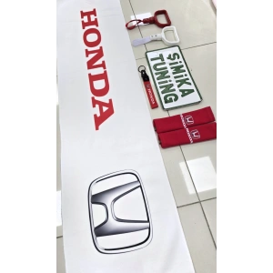 HONDA OTOMOBİL TORPİDO HAVLUSU VE 2Lİ KEMER KILIFI VE 2Lİ ARAÇ TUTAMAÇI(ANAHTARLIK HEDİYELİ