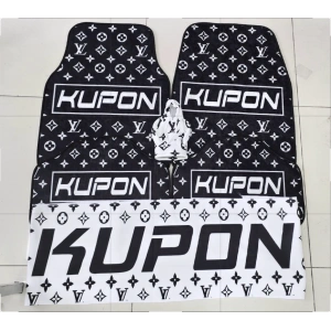 KUPON SİYAH KAYMAZ TABAN DEKORATİF OTO HALI PASPAS ve TORPİDO HAVLUSU ve VİTES POLAR KILIFI