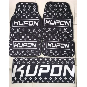 KUPON SİYAH KAYMAZ TABAN DEKORATİF OTO HALI PASPAS ÜNİVERSAL YIKANABİLİR ve TORPİDO HAVLUSU