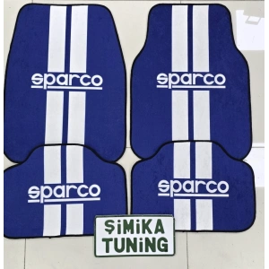SPARCO MAVİ DEKOR OTO HALI PASPAS ÜNİVERSAL YIKANABİLİR HER ARACA UYUMLU
