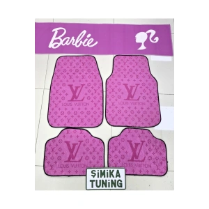 LV PEMBE KAYMAZ TABAN DEKORATİF OTO HALI PASPAS VE BARBİE PEMBE TORPİDO HAVLUSU OTO GÖĞÜS HALISI YIK