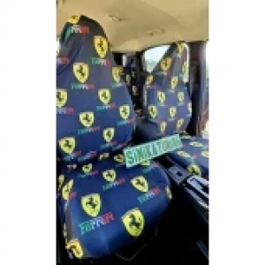 DEKOR MAVİ OTOMOBİL 3D BASKILI SERVİS KILIFI ÖN VE ARKA 4PARÇA TAKIM 1.KALİTE LİKRALİ PENYE YIKANABİLİR HER ARACA UYUMLU