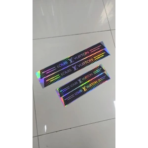 LOUIS XL Araç Kapı Eşiği Sticker 4 Parça Set – Hologram Karbon Desen 2 Ön 2 Arka – 50 cm / 35 cm