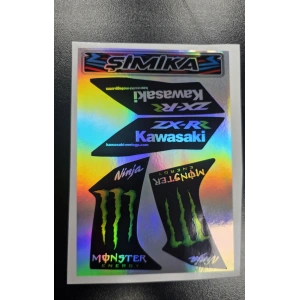 MOTOR HOLOGRAM 10X15 CM KALİTELİ BASKI STICKER 10 adet ETIKET monster