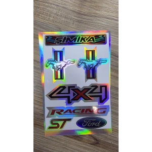FORD HOLOGRAM 10X15 CM KALİTELİ BASKI STICKER 10 adet ETIKET