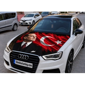ATATÜRK Bayrak kaliteli Digital Baski kaput bayrak 180x135 cm