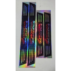 HONDA Araç Kapı Eşiği Sticker 4 Parça Set – Hologram Karbon Desen 2 Ön 2 Arka – 50 cm / 35 cm