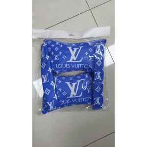 LV Mavi İKİLİ YASTIK VE KEMER KILIFI SETİ