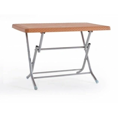 STARS KATLANIR MASA RATTAN MOTİFLİ 70X120 TEAK