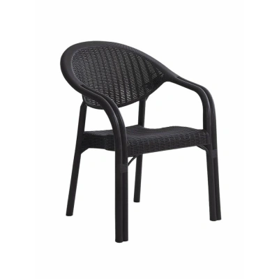 STARS PLASTİK HENİVER BAMBU KOLTUK ANTRASİT