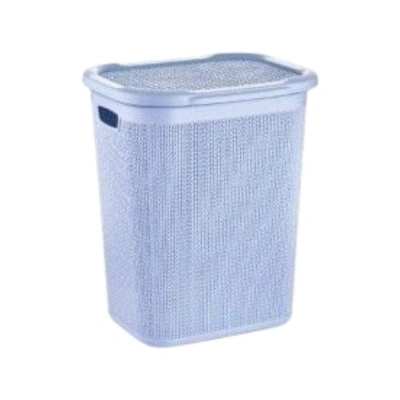 ÜÇSAN ÖRGÜ DESENLİ KİRLİ ÇAMAŞIR SEPETİ 50L M079