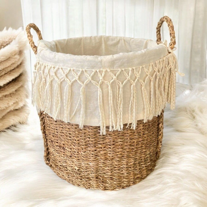 EAS PÜSKÜLLÜ DEKORATİF SEPET NHSC24741