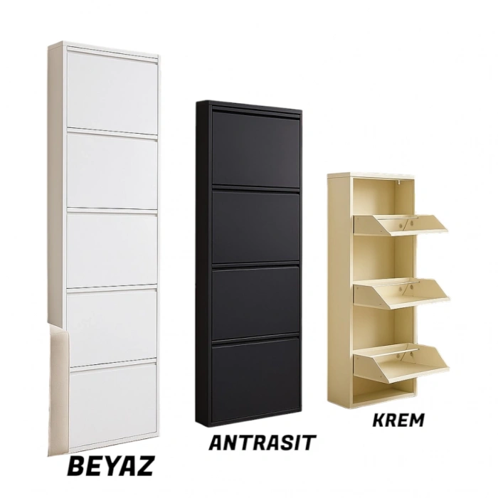 METAL AYAKKABILIK ANTRASİT 5 KATLI