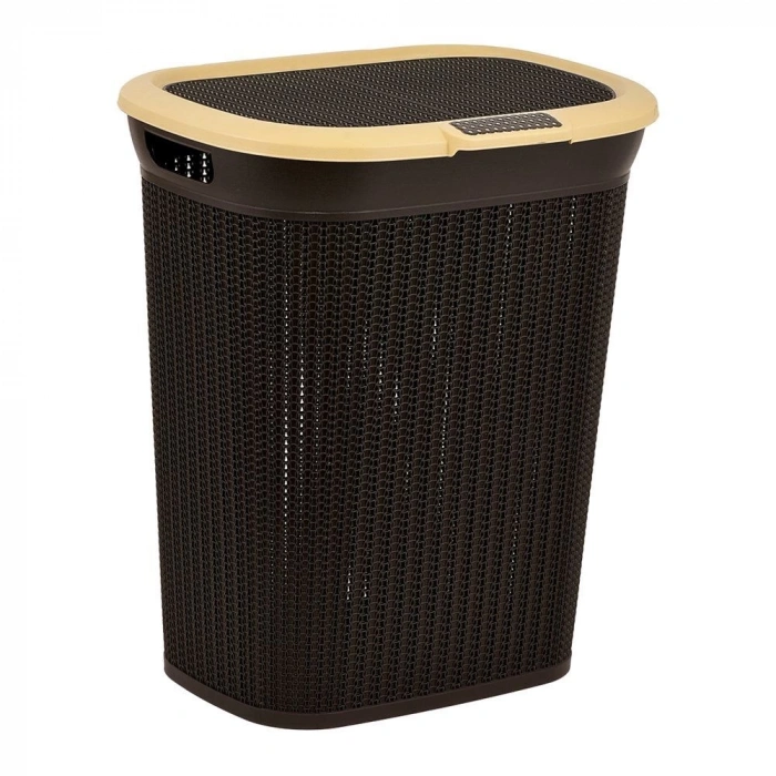 PLASTART BAMBU KİRLİ ÇAMAŞIR SEPETİ PUDRA LA160