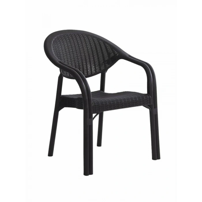 STARS PLASTİK HENİVER BAMBU KOLTUK ANTRASİT