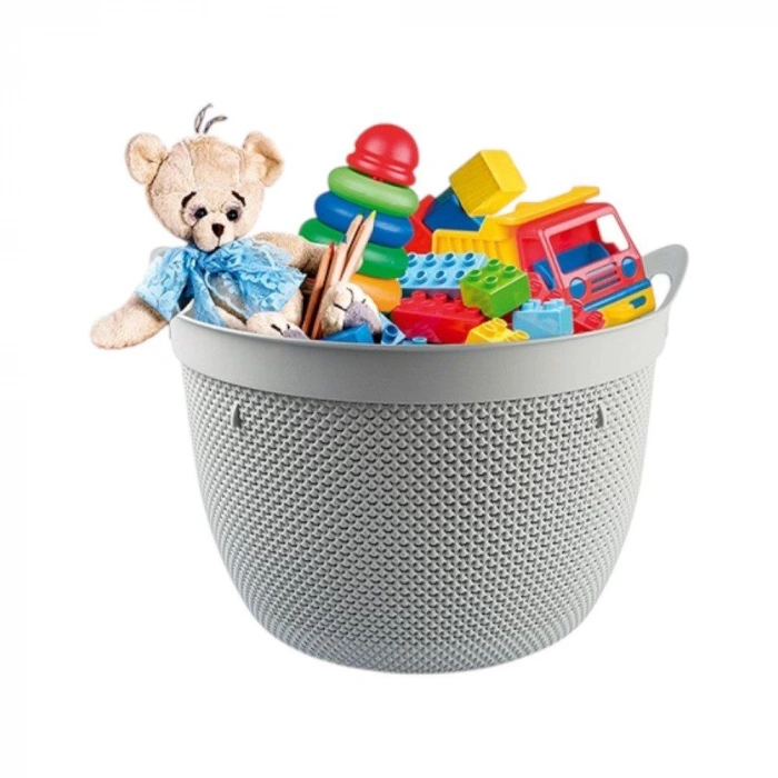 ÜÇSAN DAMLA DESEN YUVARLAK SEPET 30L M171