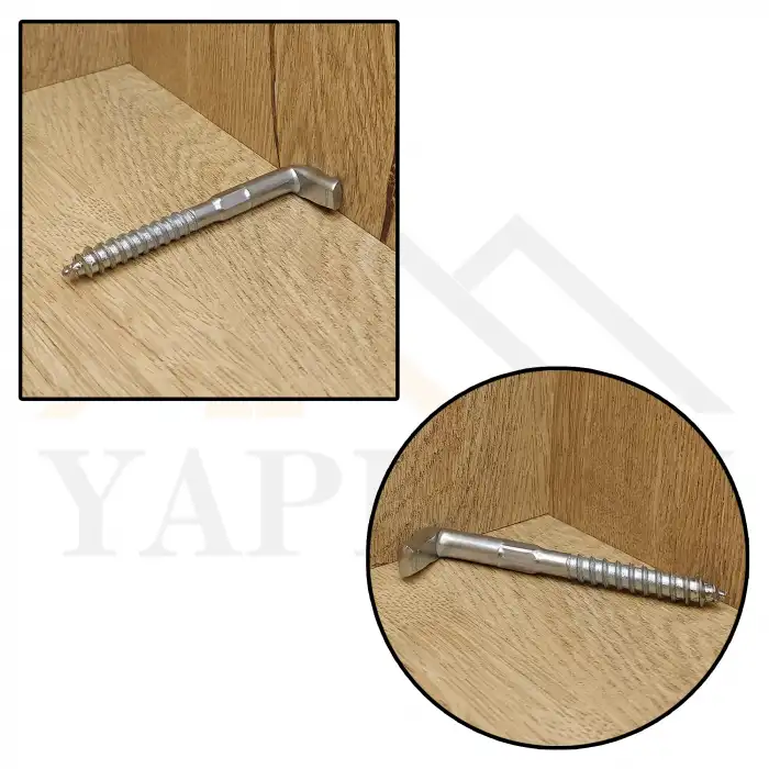 Ağır Yük L Kanca Demiri - Extra Şofben Çivisi 8.5mm Kalınlık - L Şeklinde Dolap Montaj Askı Aparatı