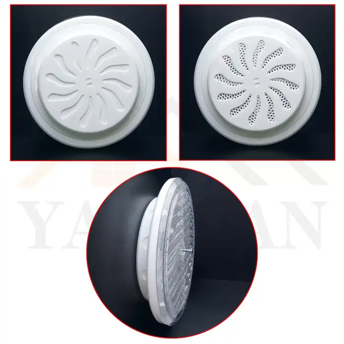 Ayarlı Doğalgaz Cam Menfezi Beyaz Ø18cm - Aç-Kapa Ayarlanabilir Soğuk Hava Engelleyen Cam Menfezi - Şeffaf Panel Hava Kapaklı Havalandırma Menfezi
