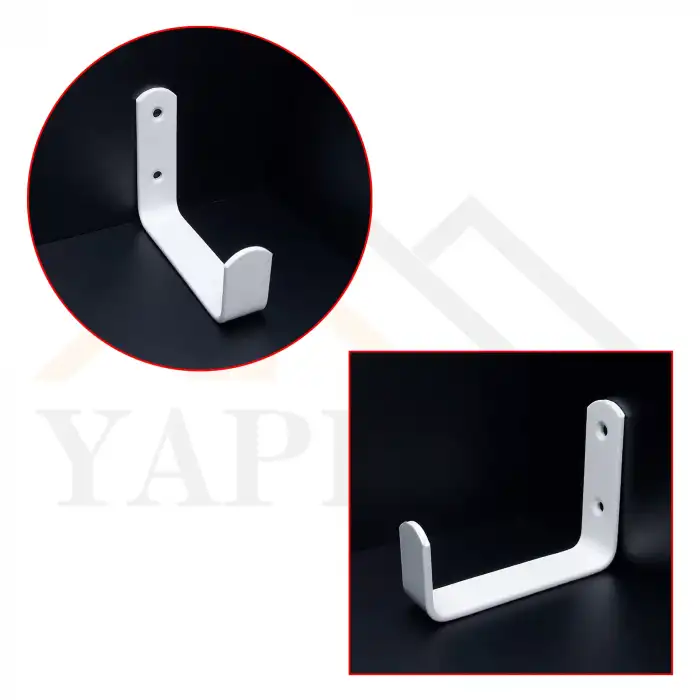 Geniş Askı 80mm Çelik Beyaz