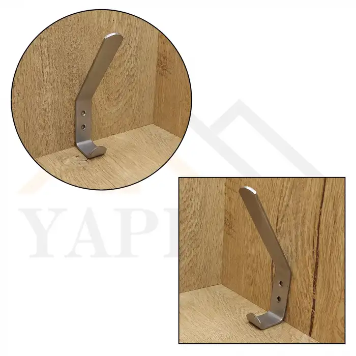 Dekoratif Portmanto Askı Çelik Gümüş