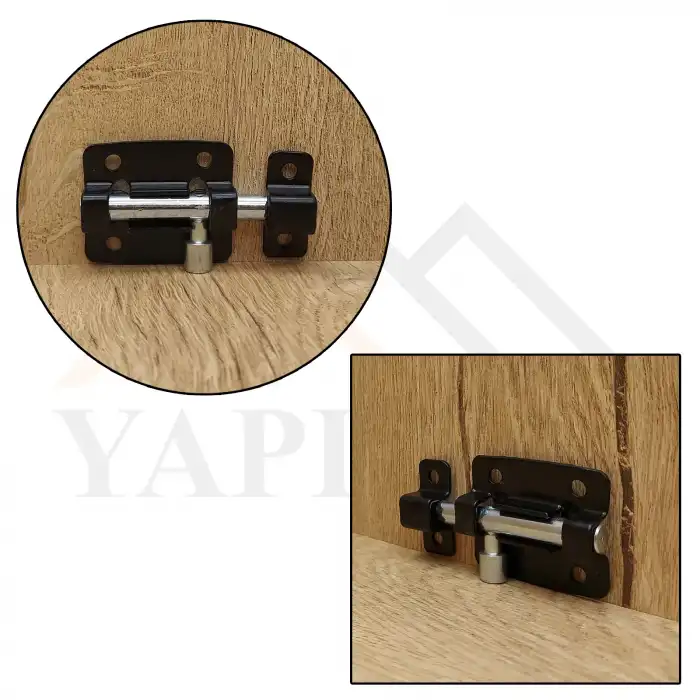 Dekoratif Mavzer Sürgü No: 1 Çelik - Siyah