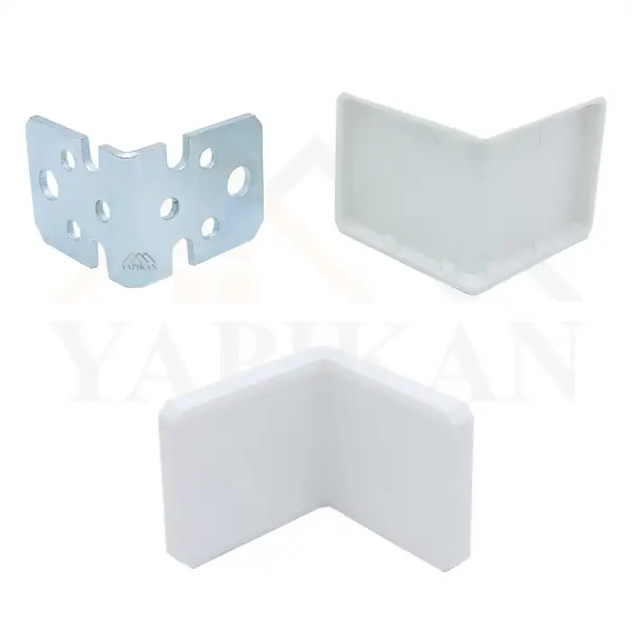 Dekoratif Plastik Kapaklı Ağır Dolap Montaj Askı Elemanı Beyaz Renk - Deprem Mobilya Dolap Sabitleme Aparatı