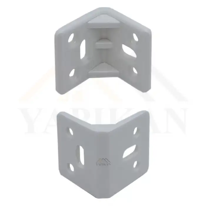 Beyaz Plastik Köşe Bağlantı Aparatı - Plastik L Gönye Köşebent