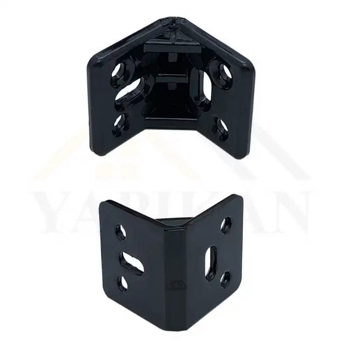 Siyah Plastik Köşe Bağlantı Aparatı - Plastik L Gönye Köşebent