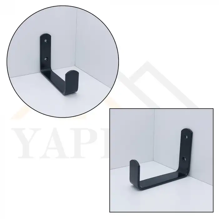 Geniş Askı 80mm Çelik Siyah