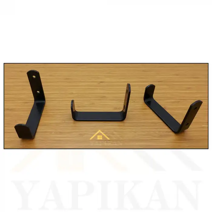 Geniş Askı 80mm Çelik Siyah