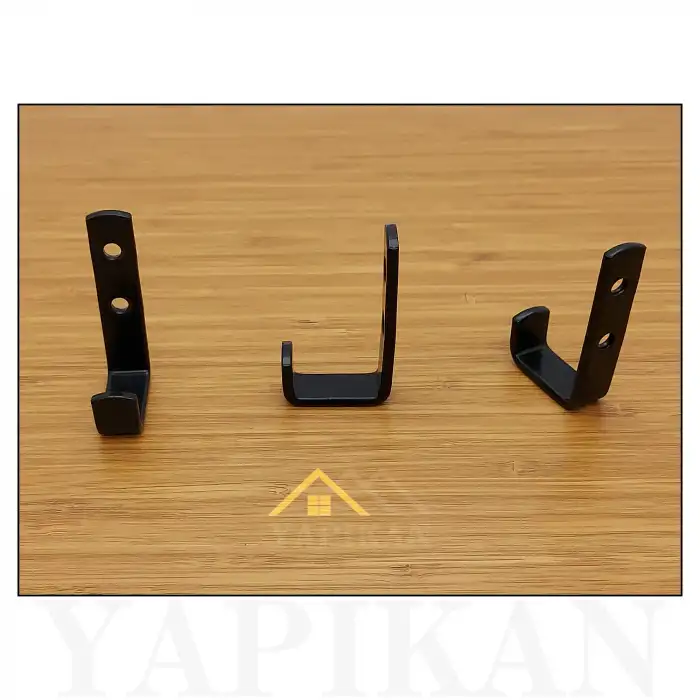 L Tek Askı Çelik Siyah