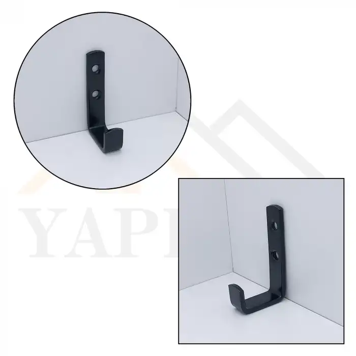 L Tek Askı Çelik Siyah