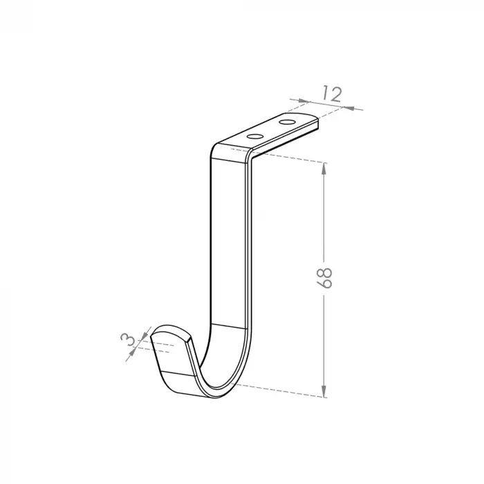 Masa Altı Askısı Çelik Mat Siyah