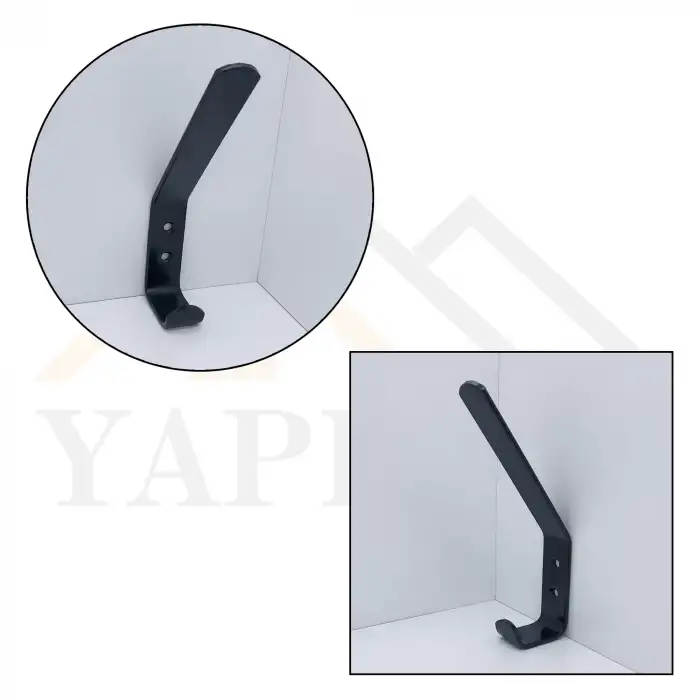 Dekoratif Portmanto Askı Çelik Siyah