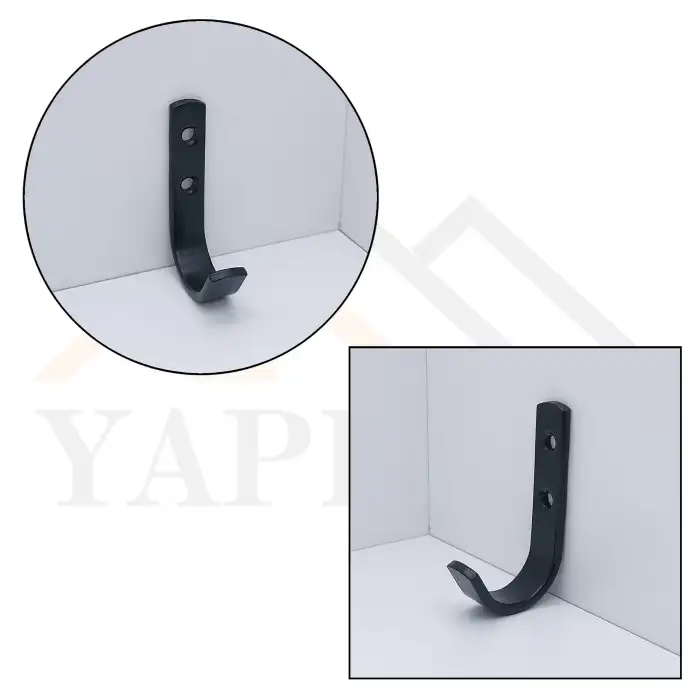 U Tek Askı Çelik Siyah