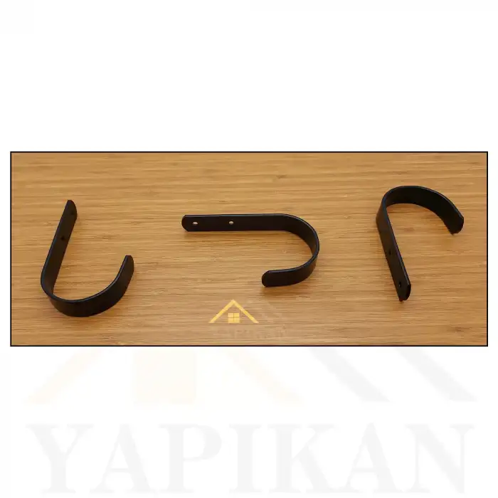 Yuvarlak Askı Büyük Boy Çelik Siyah