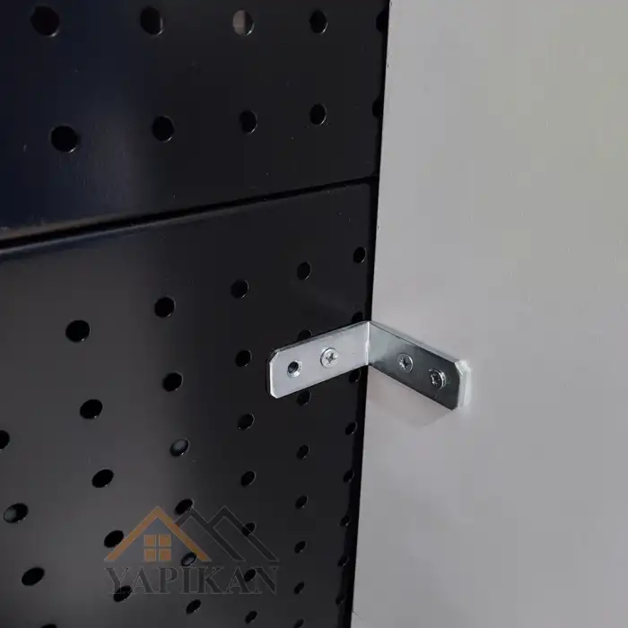 18x45x45 mm - Deprem Güvenliği Dolap Sabitleme Aparatı Seti - Mobilya Portmanto Gardırop Duvara Sabitleyici Aparat