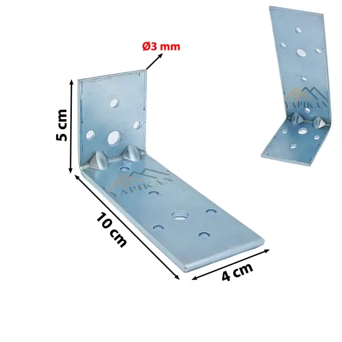 40x50x100 mm - Deprem Güvenliği Dolap Sabitleme Aparatı Seti - Mobilya Portmanto Gardırop Duvara Sabitleyici Aparat