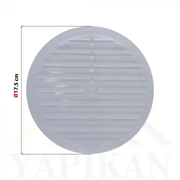 Doğalgaz Havalandırma Cam Menfezi Şeffaf Plastik Ø17.5 cm - Pencere Havalandırma Menfezi