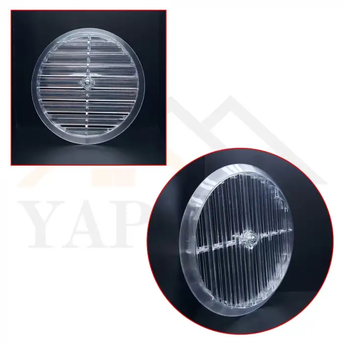 Doğalgaz Havalandırma Cam Menfezi Şeffaf Plastik Ø17.5 cm - Pencere Havalandırma Menfezi