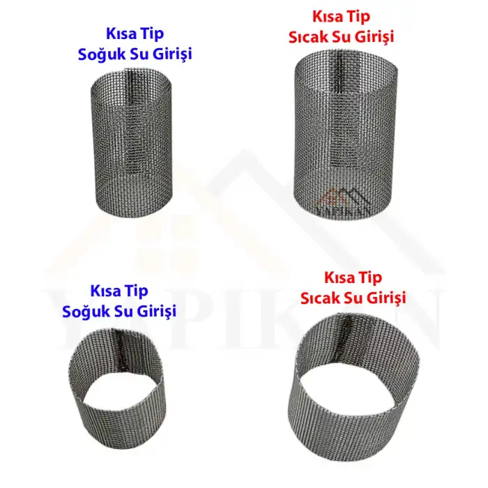 Kısa Tip Kombi Pislik Tutucu Filtresi Sıcak Su Girişi 3/4 Çap - Petek Kombi Bakımı Filtre Süzgeç Tamiri - Kombi Bağlantı Seti Tamir Süzgeci